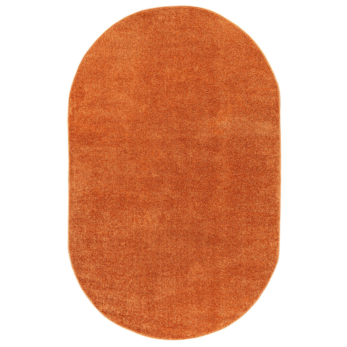 Haze Solid Unique Low-Pile Oval Area Rug