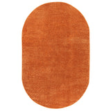 Haze Solid Unique Low-Pile Oval Area Rug