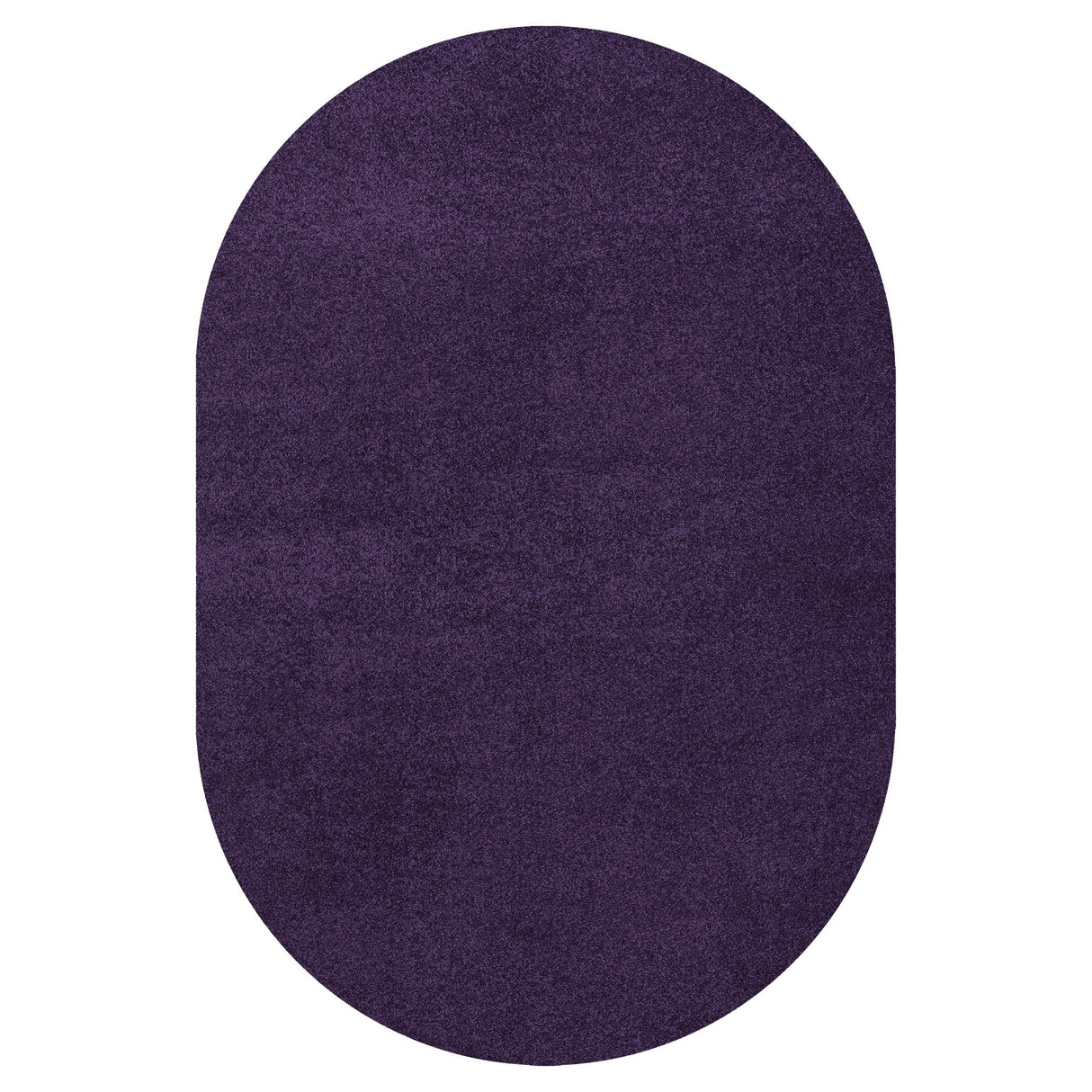 Haze Solid Unique Low-Pile Oval Area Rug