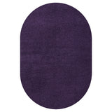 Haze Solid Unique Low-Pile Oval Area Rug