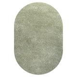 Haze Solid Unique Low-Pile Oval Area Rug