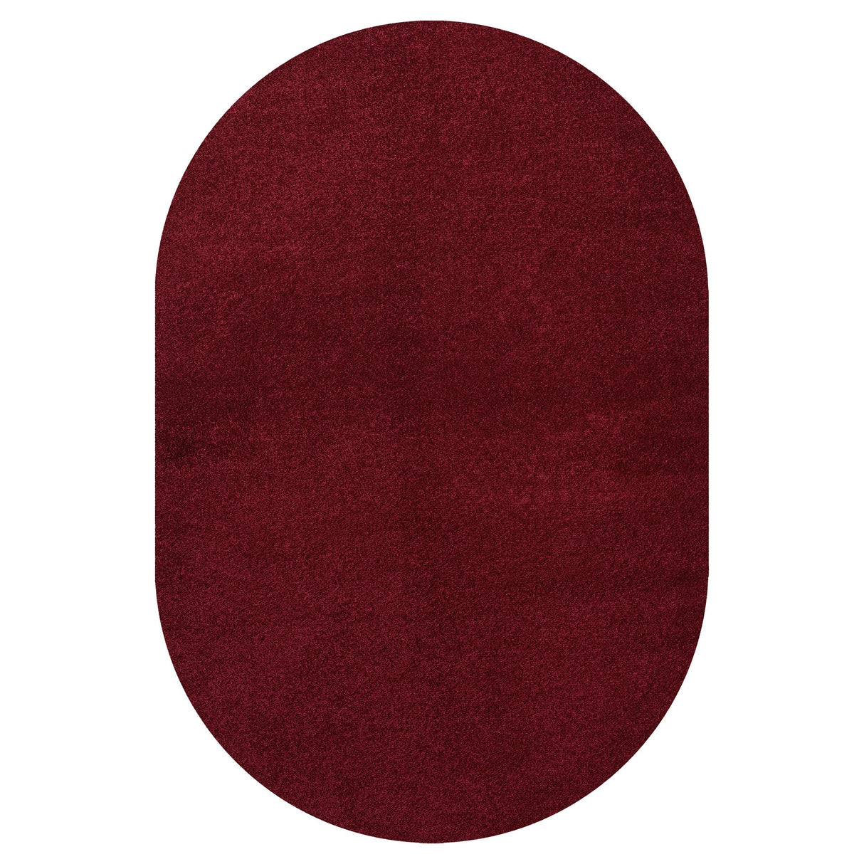 Haze Solid Unique Low-Pile Oval Area Rug