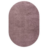 Haze Solid Unique Low-Pile Oval Area Rug
