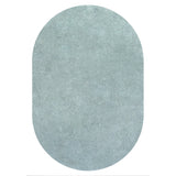 Haze Solid Unique Low-Pile Oval Area Rug