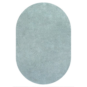 Haze Solid Unique Low-Pile Oval Area Rug