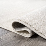 Haze Solid Unique Low-Pile Oval Area Rug
