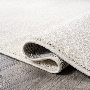 Haze Solid Unique Low-Pile Oval Area Rug