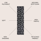Tumbling Blocks Modern Geometric Runner Rug