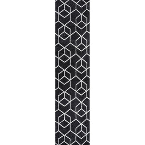 Tumbling Blocks Modern Geometric Runner Rug