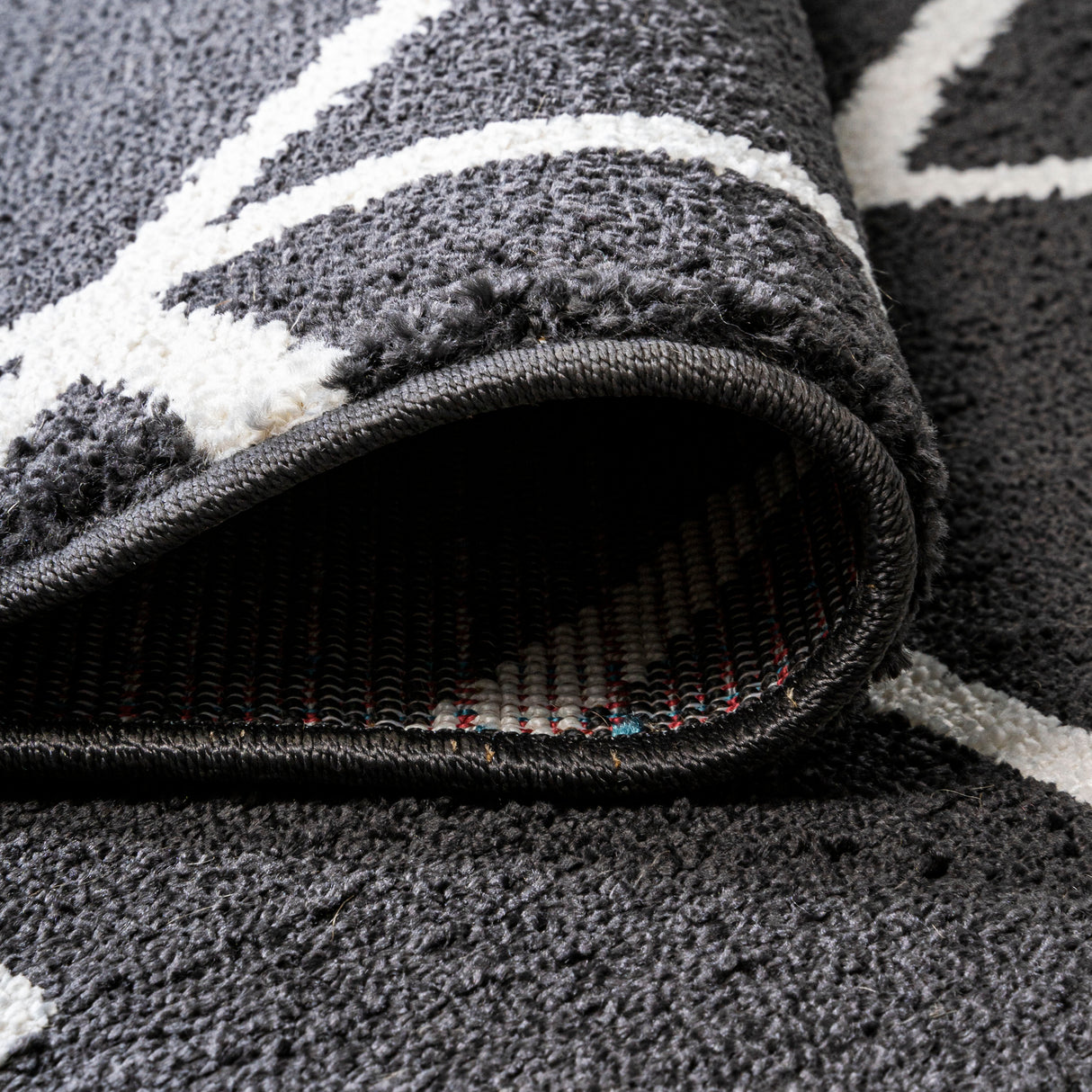 Tumbling Blocks Modern Geometric Runner Rug