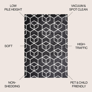 Tumbling Blocks Modern Geometric Area Rug