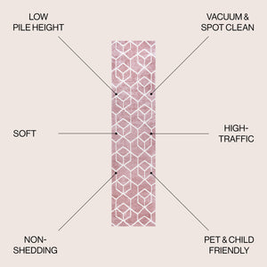 Tumbling Blocks Modern Geometric Runner Rug