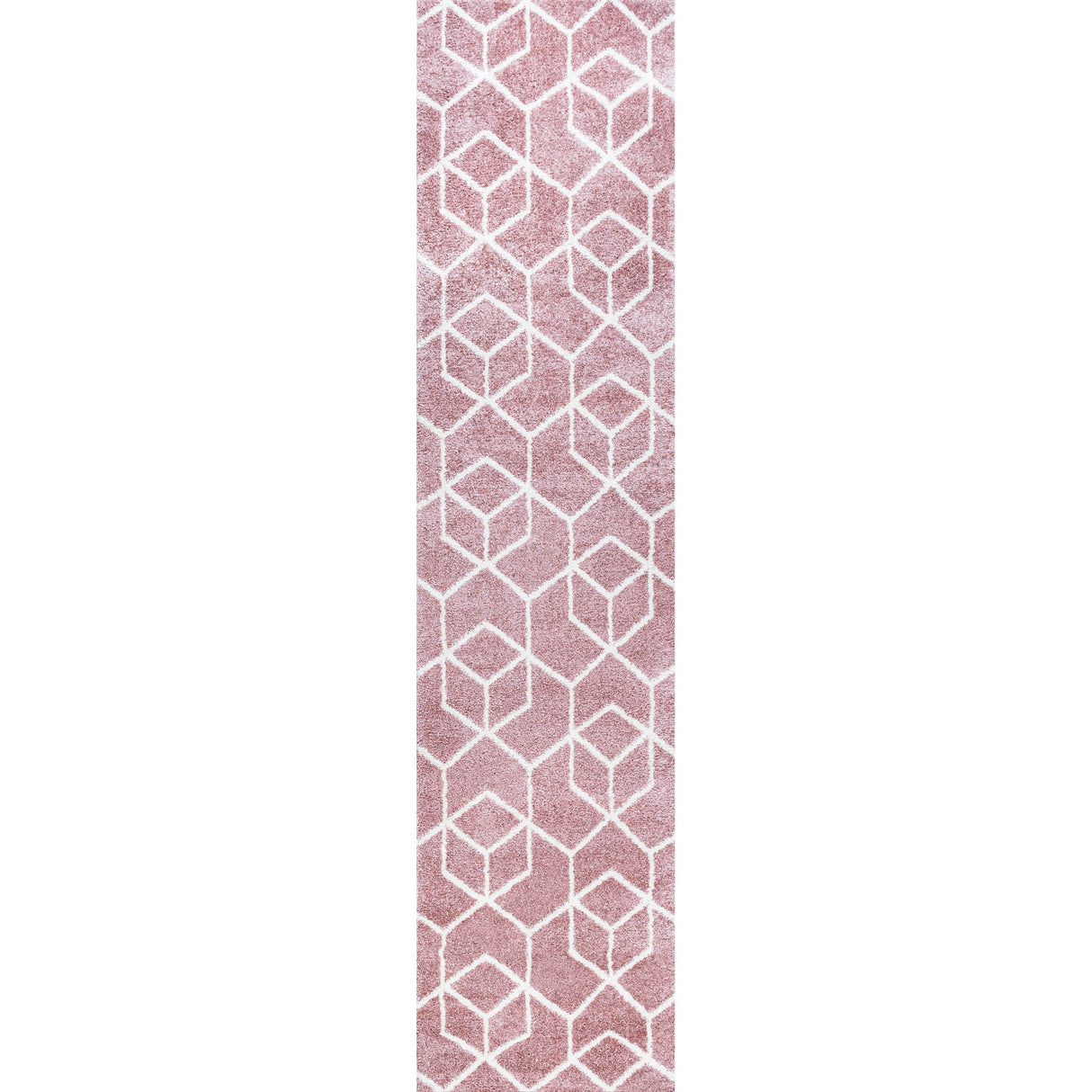 Tumbling Blocks Modern Geometric Runner Rug