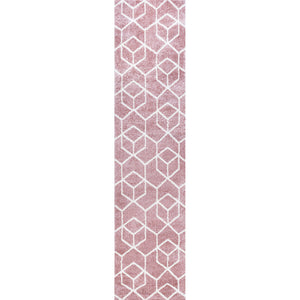 Tumbling Blocks Modern Geometric Runner Rug