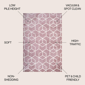 Tumbling Blocks Modern Geometric Area Rug
