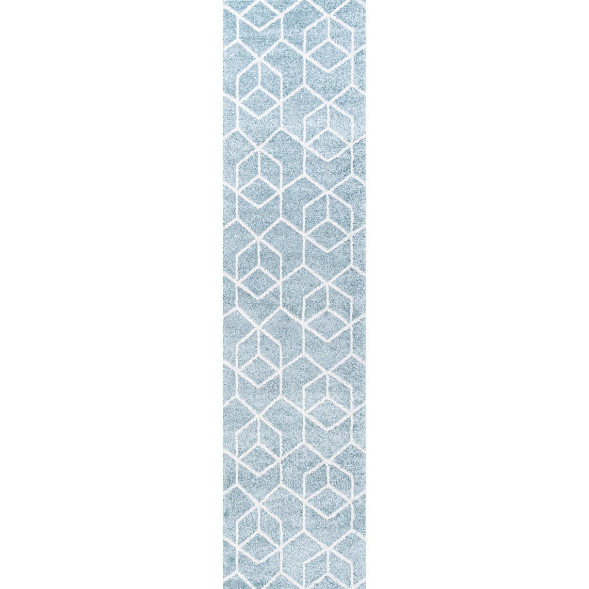 Tumbling Blocks Modern Geometric Runner Rug