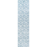 Tumbling Blocks Modern Geometric Runner Rug