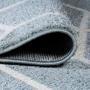 Tumbling Blocks Modern Geometric Runner Rug