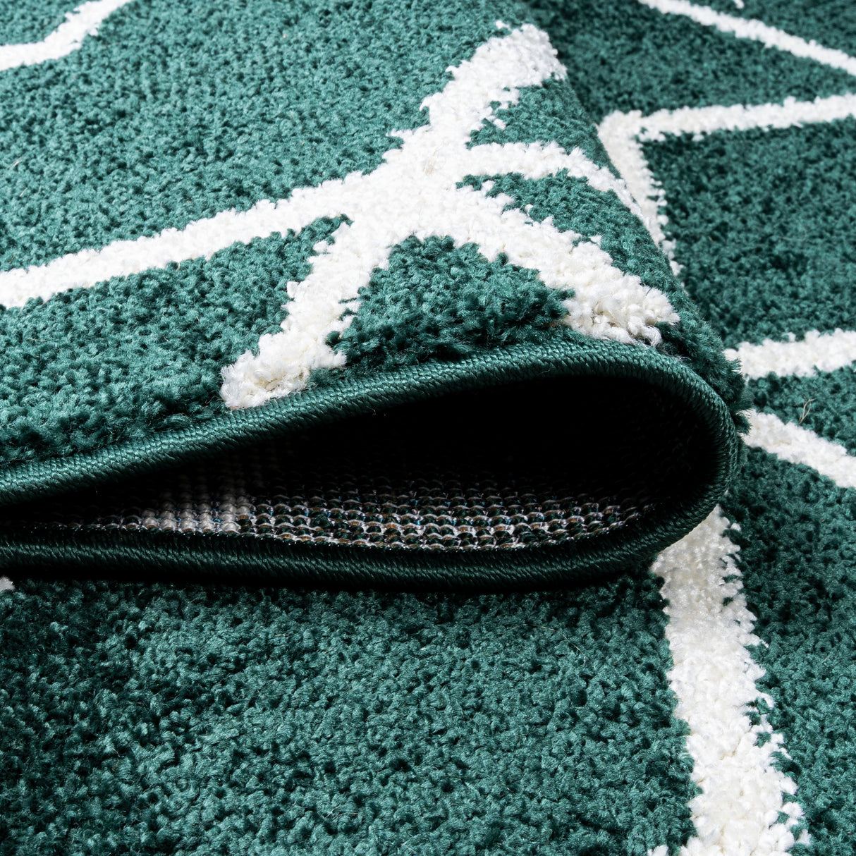 Tumbling Blocks Modern Geometric Runner Rug