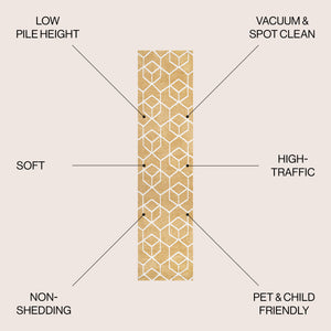 Tumbling Blocks Modern Geometric Runner Rug