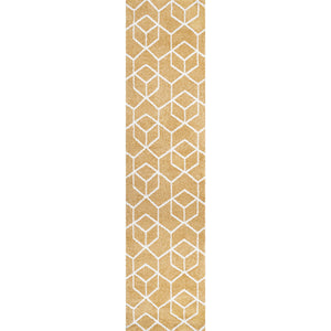 Tumbling Blocks Modern Geometric Runner Rug