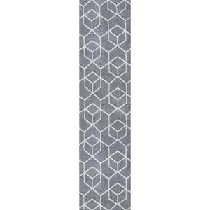 Tumbling Blocks Modern Geometric Runner Rug