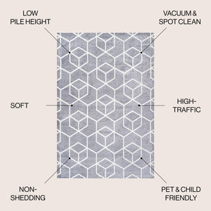 Tumbling Blocks Modern Geometric Area Rug