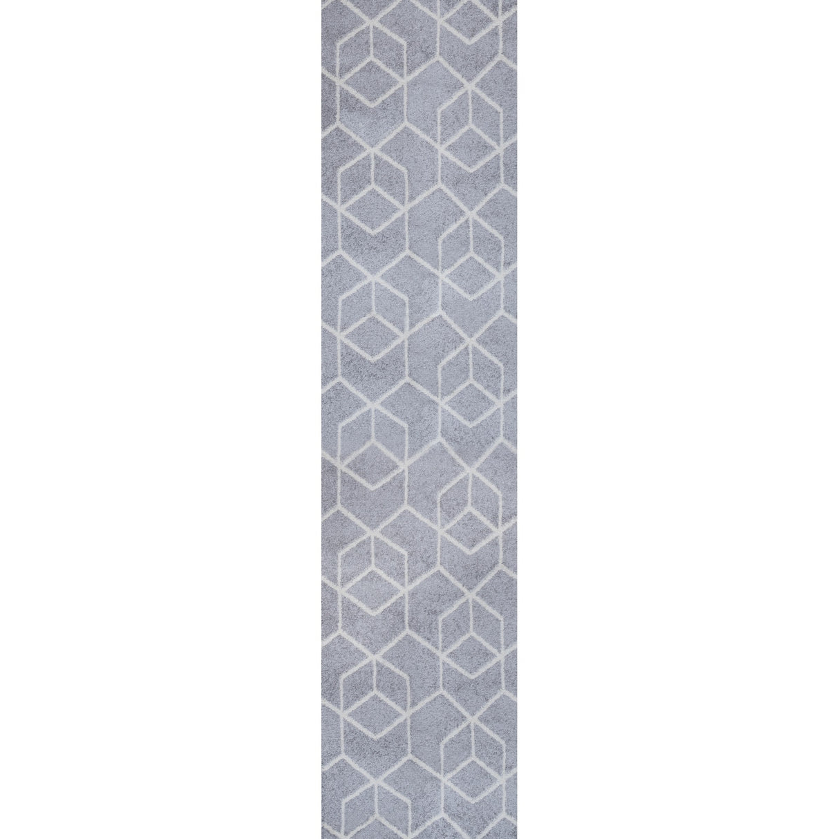 Tumbling Blocks Modern Geometric Runner Rug