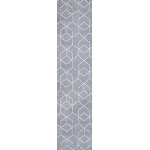 Tumbling Blocks Modern Geometric Runner Rug
