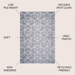 Tumbling Blocks Modern Geometric Area Rug