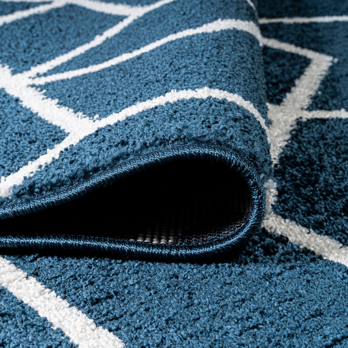Tumbling Blocks Modern Geometric Runner Rug