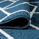 Tumbling Blocks Modern Geometric Runner Rug