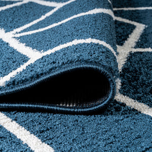 Tumbling Blocks Modern Geometric Runner Rug