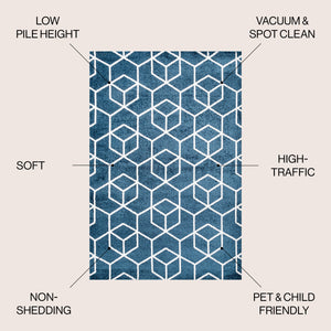 Tumbling Blocks Modern Geometric Area Rug