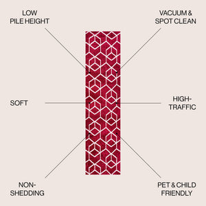 Tumbling Blocks Modern Geometric Runner Rug