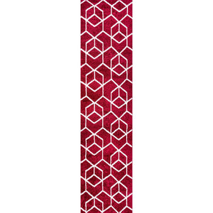 Tumbling Blocks Modern Geometric Runner Rug