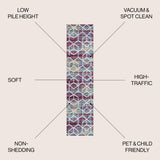 Tumbling Blocks Modern Geometric Runner Rug
