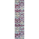 Tumbling Blocks Modern Geometric Runner Rug