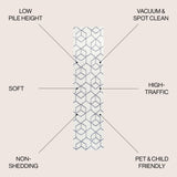 Tumbling Blocks Modern Geometric Runner Rug