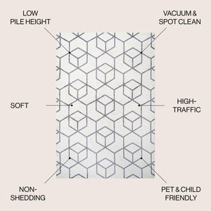 Tumbling Blocks Modern Geometric Area Rug
