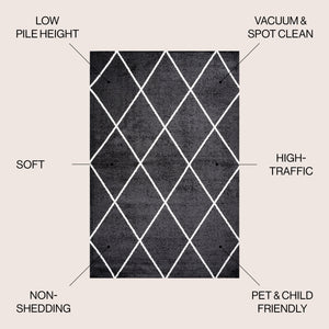 Cole Minimalist Diamond Trellis Area Rug