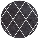 Cole Minimalist Diamond Trellis Round Area Rug
