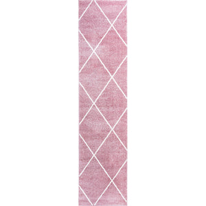 Cole Minimalist Diamond Trellis Runner Rug