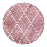 Cole Minimalist Diamond Trellis Round Area Rug