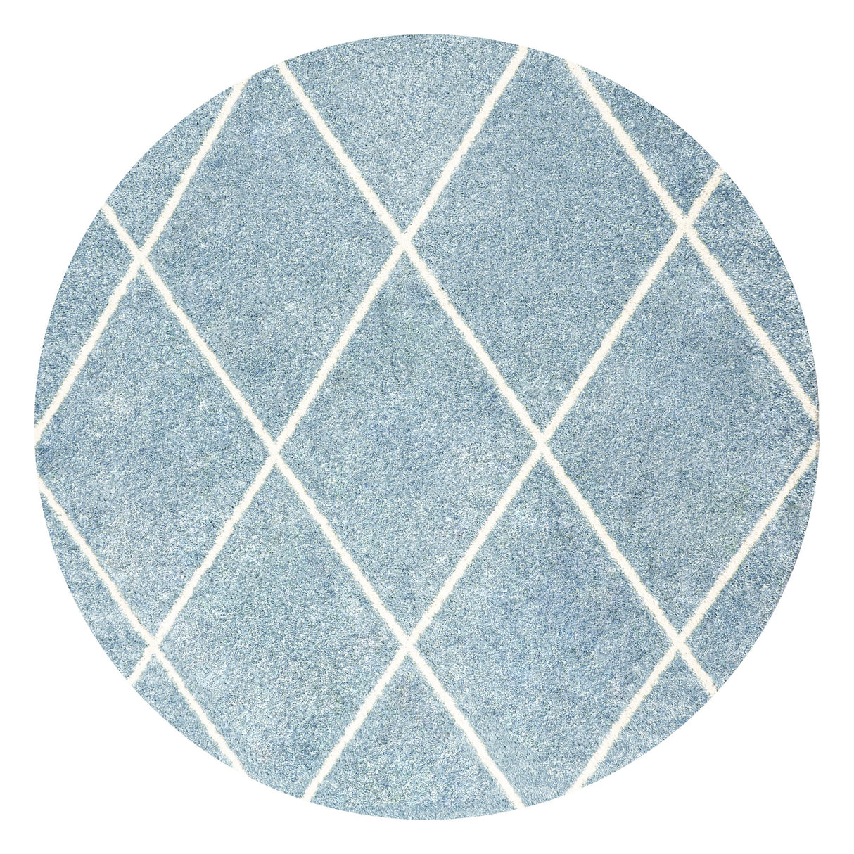 Cole Minimalist Diamond Trellis Round Area Rug