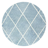 Cole Minimalist Diamond Trellis Round Area Rug