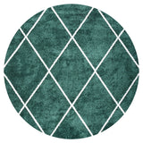 Cole Minimalist Diamond Trellis Round Area Rug