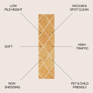 Cole Minimalist Diamond Trellis Runner Rug