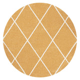 Cole Minimalist Diamond Trellis Round Area Rug