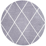 Cole Minimalist Diamond Trellis Round Area Rug